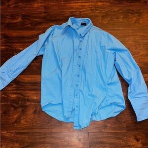 White fox blue button down -‎ size s/m - oversized